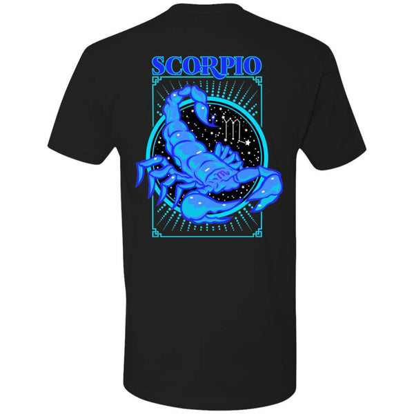 Scorpio Design On Back and Small Scorp Zone Logo On Front - Premium Short Sleeve T-Shirt - ScorpZone