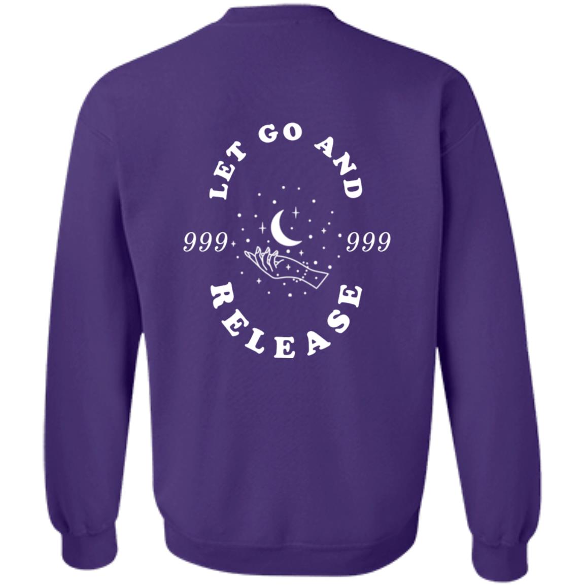 999 Angel Number Design-White Logo Design- G185 Crewneck Pullover Sweatshirt