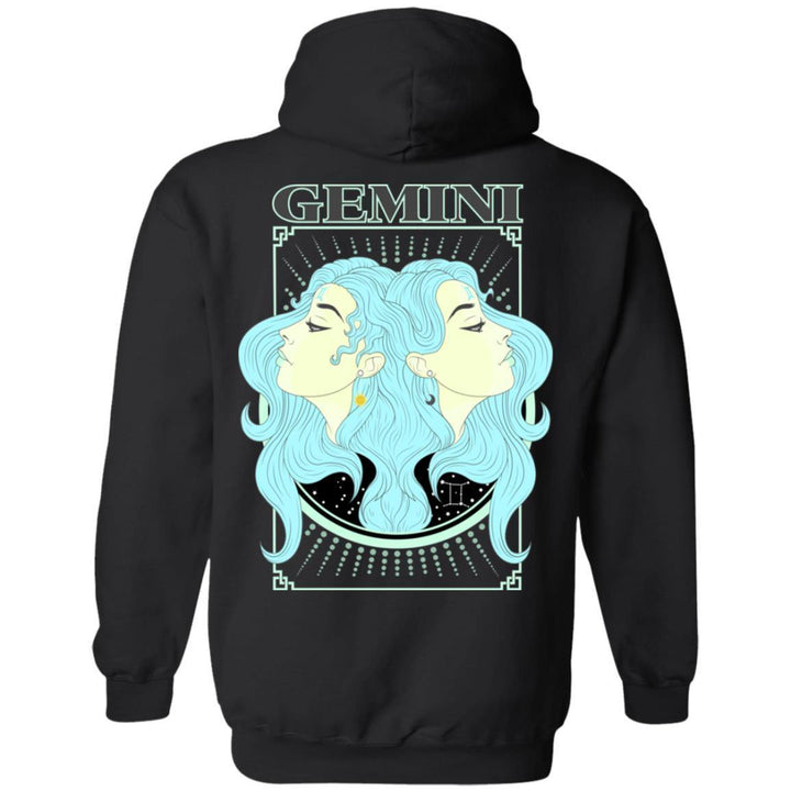 GEMINI DESIGN ON BACK AND SMALL SCORP ZONE LOGO ON FRONT - Z66 Pullover Hoodie - ScorpZone