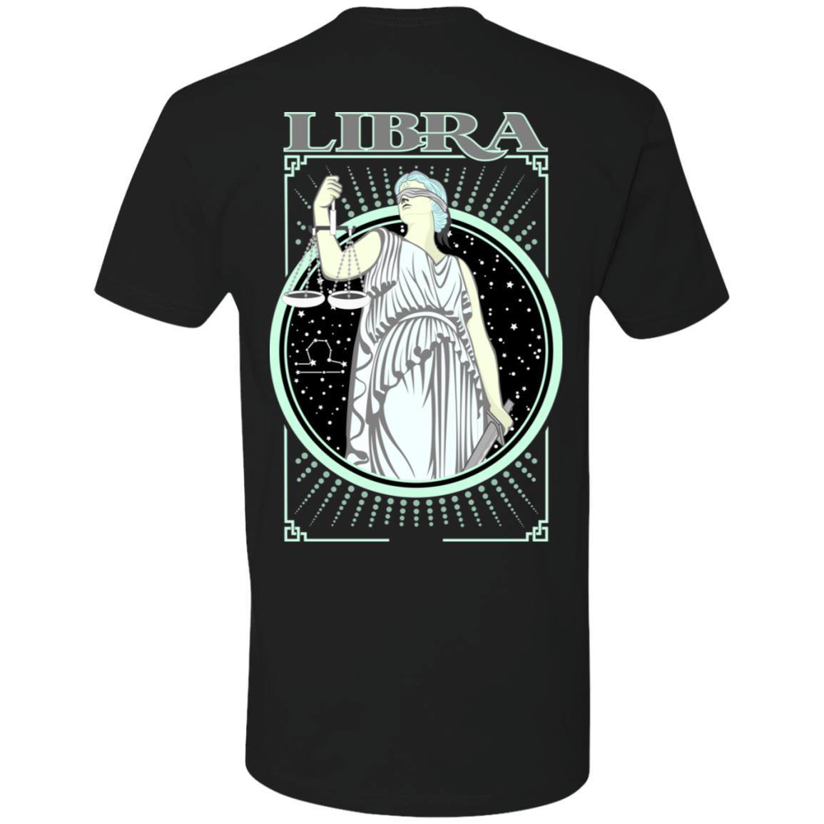 Libra Design On Back and Small Scorp Zone Logo On Front - Premium Short Sleeve T-Shirt - ScorpZone