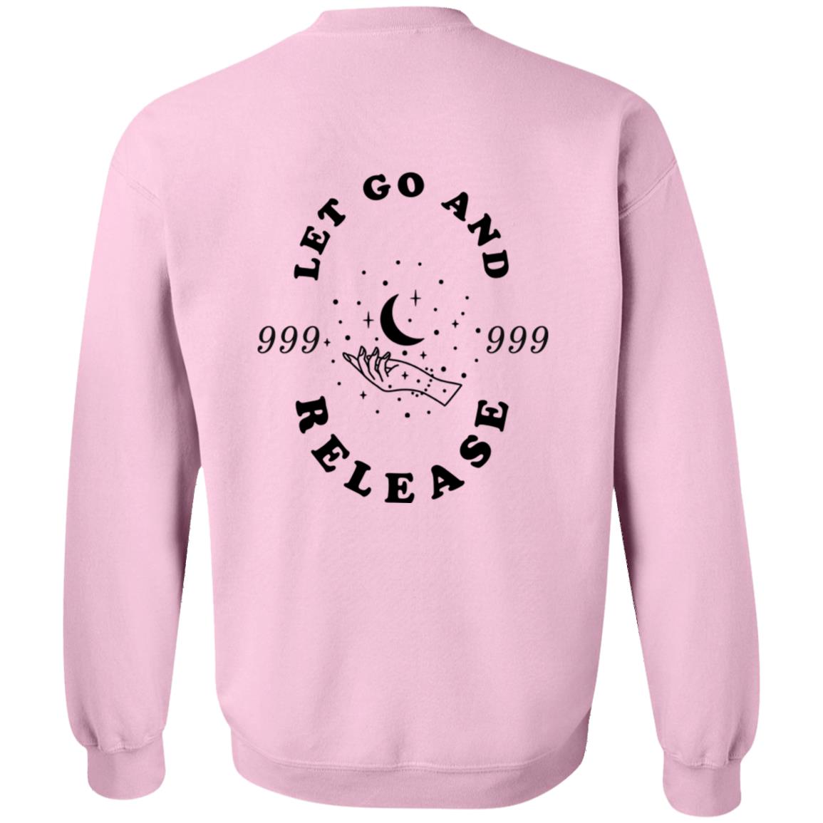 999 Angel Number Design-Black Logo Design- G185 Crewneck Pullover Sweatshirt