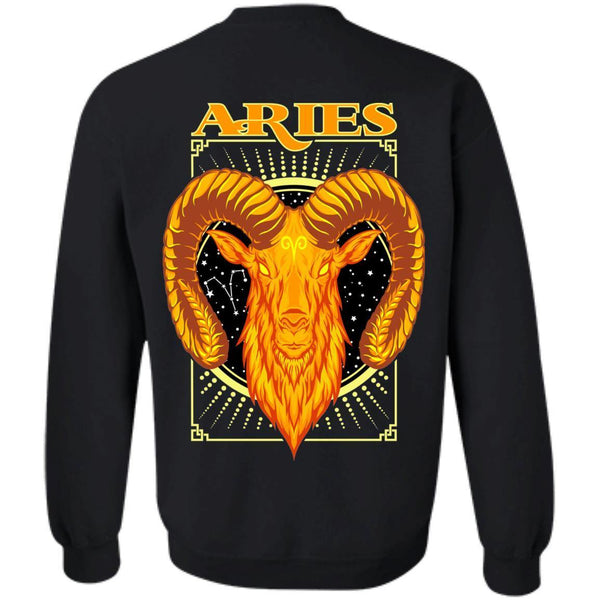 AIRES DESIGN ON BACK AND SMALL SCORP ZONE LOGO ON FRONT -Z65 Crewneck Pullover Sweatshirt - ScorpZone