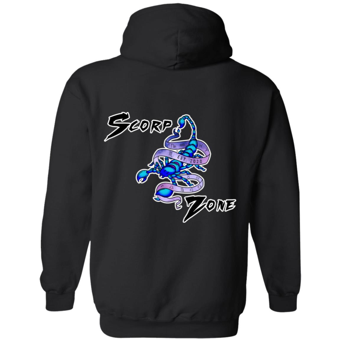 Pullover Hoodie - Large Scorp Zone Logo On Back