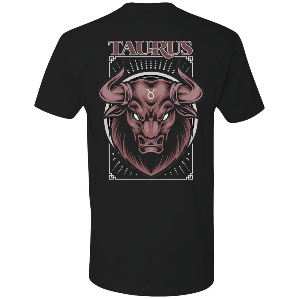 Taurus Design On Back and Small Scorp Zone Logo On Front - Premium Short Sleeve T-Shirt - ScorpZone