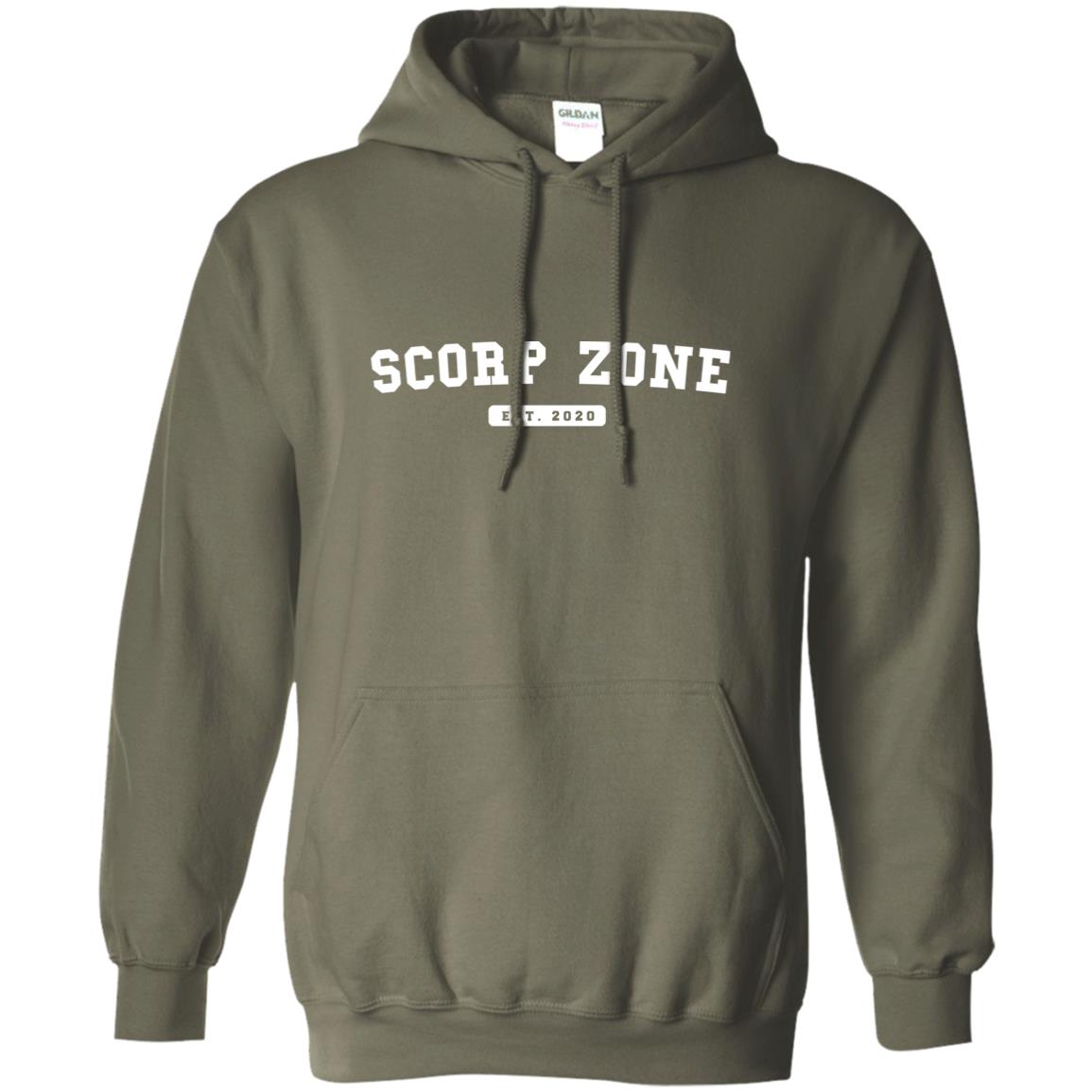 Pullover Hoodie - Karma Is Only A Bitch If You Are - Design On Back - White Letters -Scorp Zone EST Logo On Front