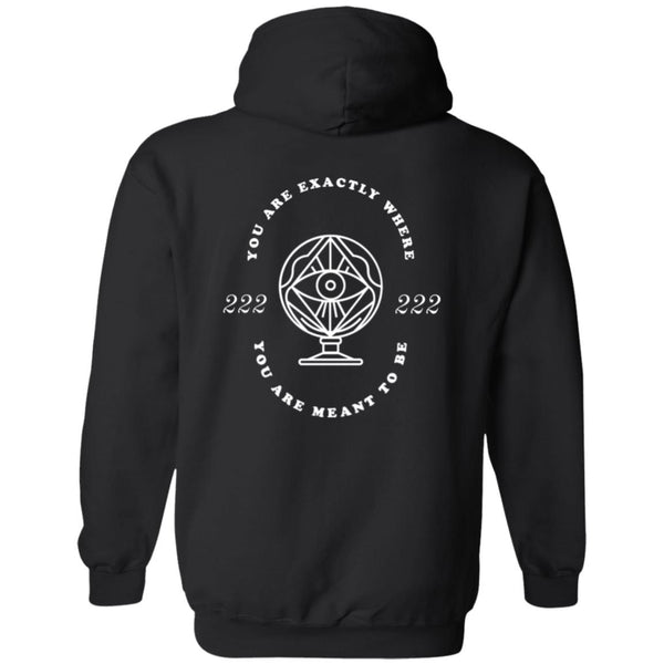 222 Angel Number Design-White Logo Design- G185 Pullover Hoodie