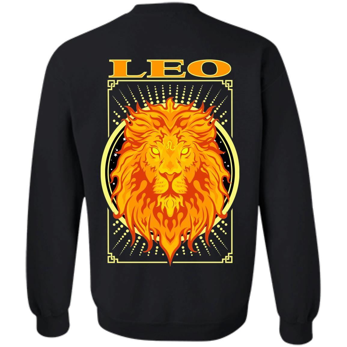 LEO DESIGN ON BACK AND SMALL SCORP ZONE LOGO ON FRONT -Z65 Crewneck Pullover Sweatshirt - ScorpZone