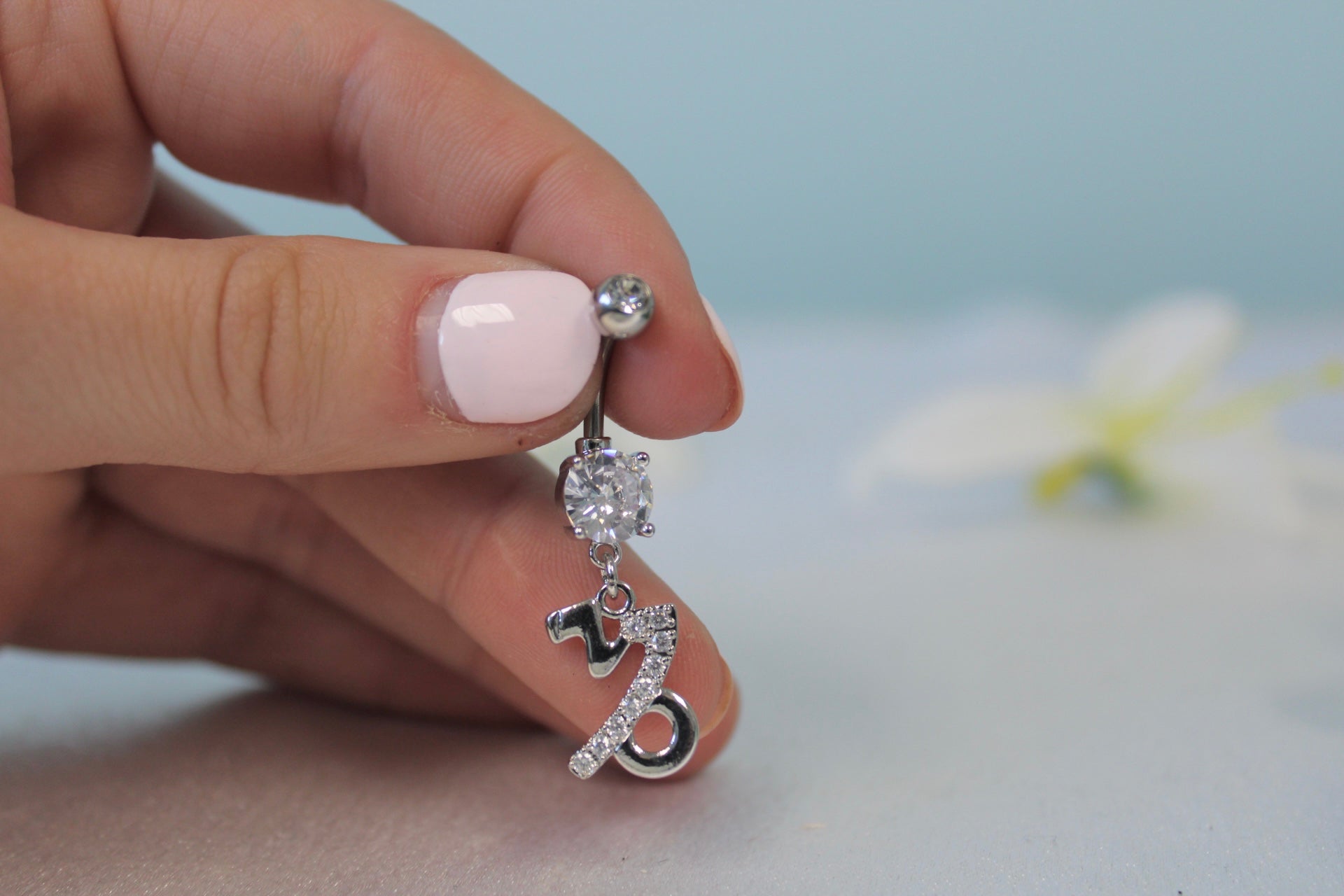 Zodiac Silver Belly Rings