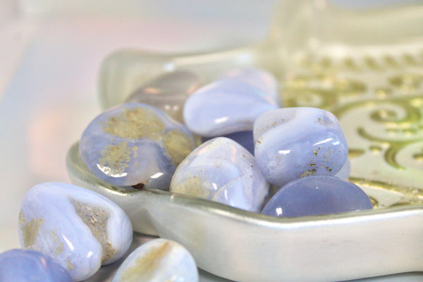 Blue Chalcedony Tumbled