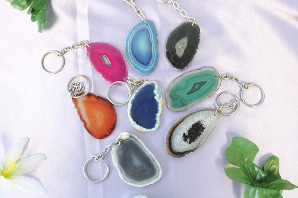 Mixed Agate Keychains