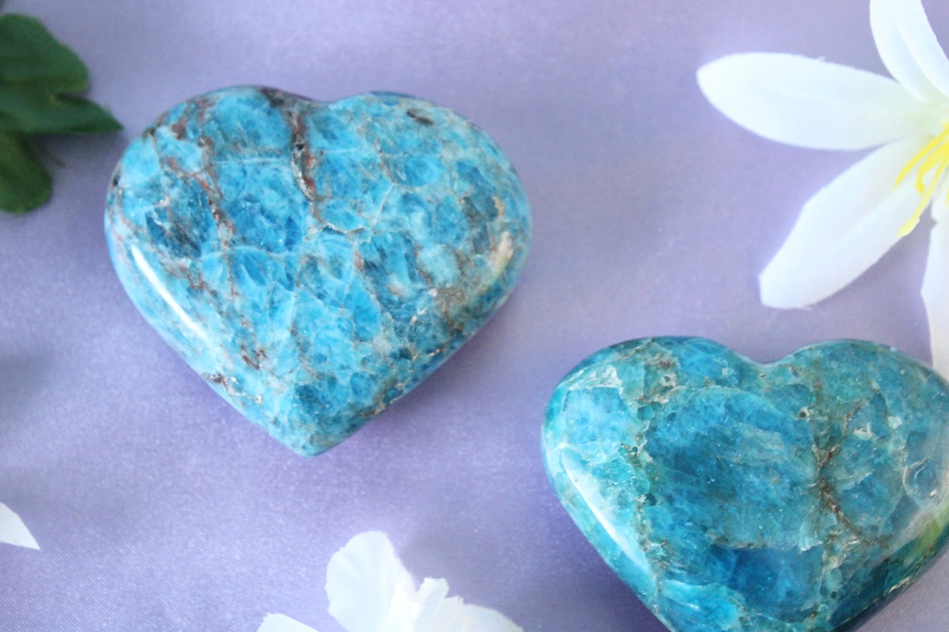 Blue Apatite Crystal Heart