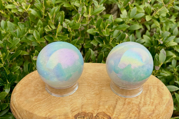 Aura Celestite Crystal Sphere