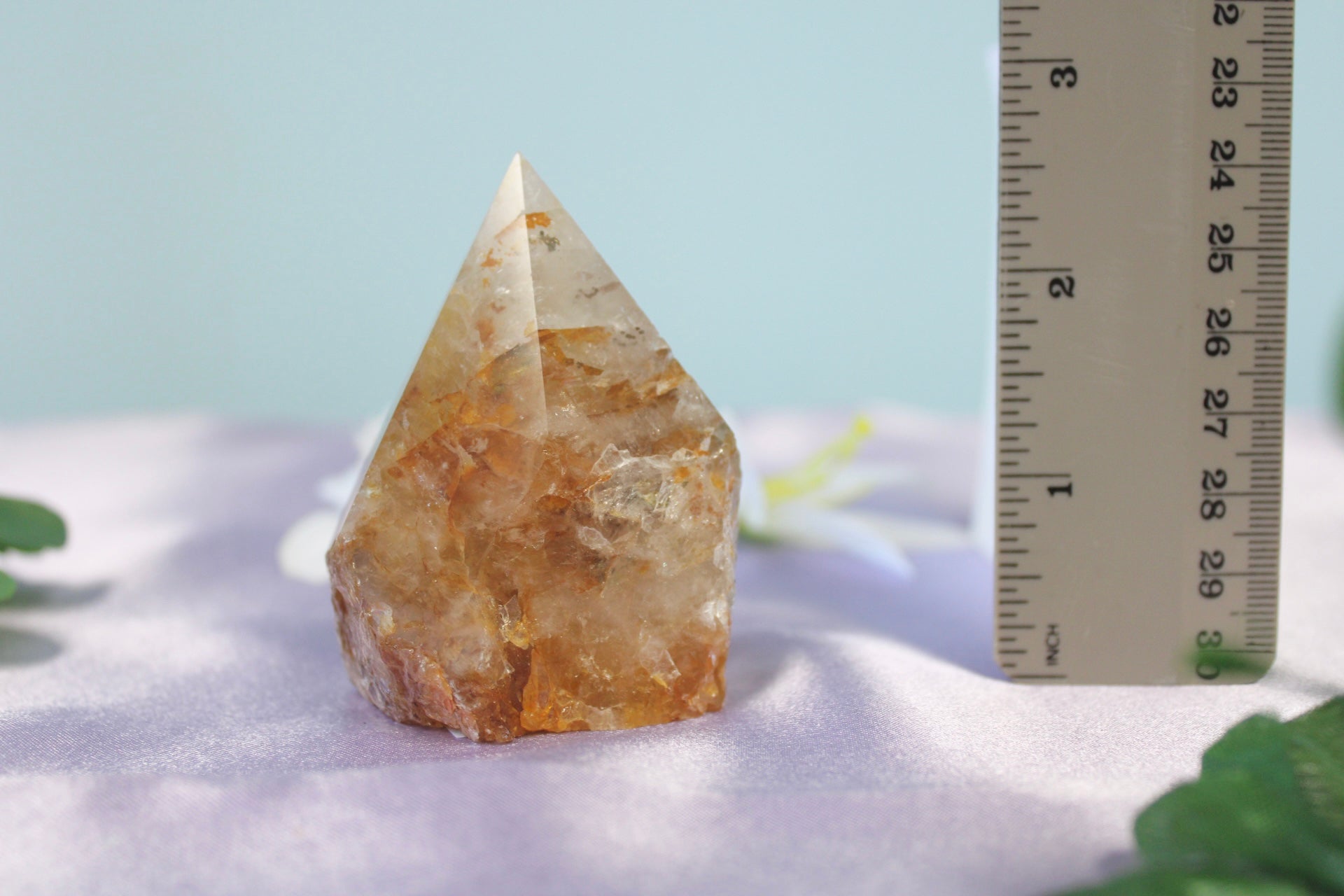 Golden Healer Raw Free Form Polished Tops Standing Crystal Points