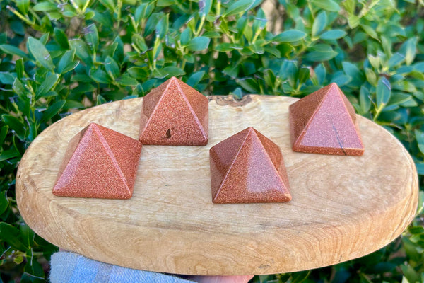 Goldstone Crystal Pyramid