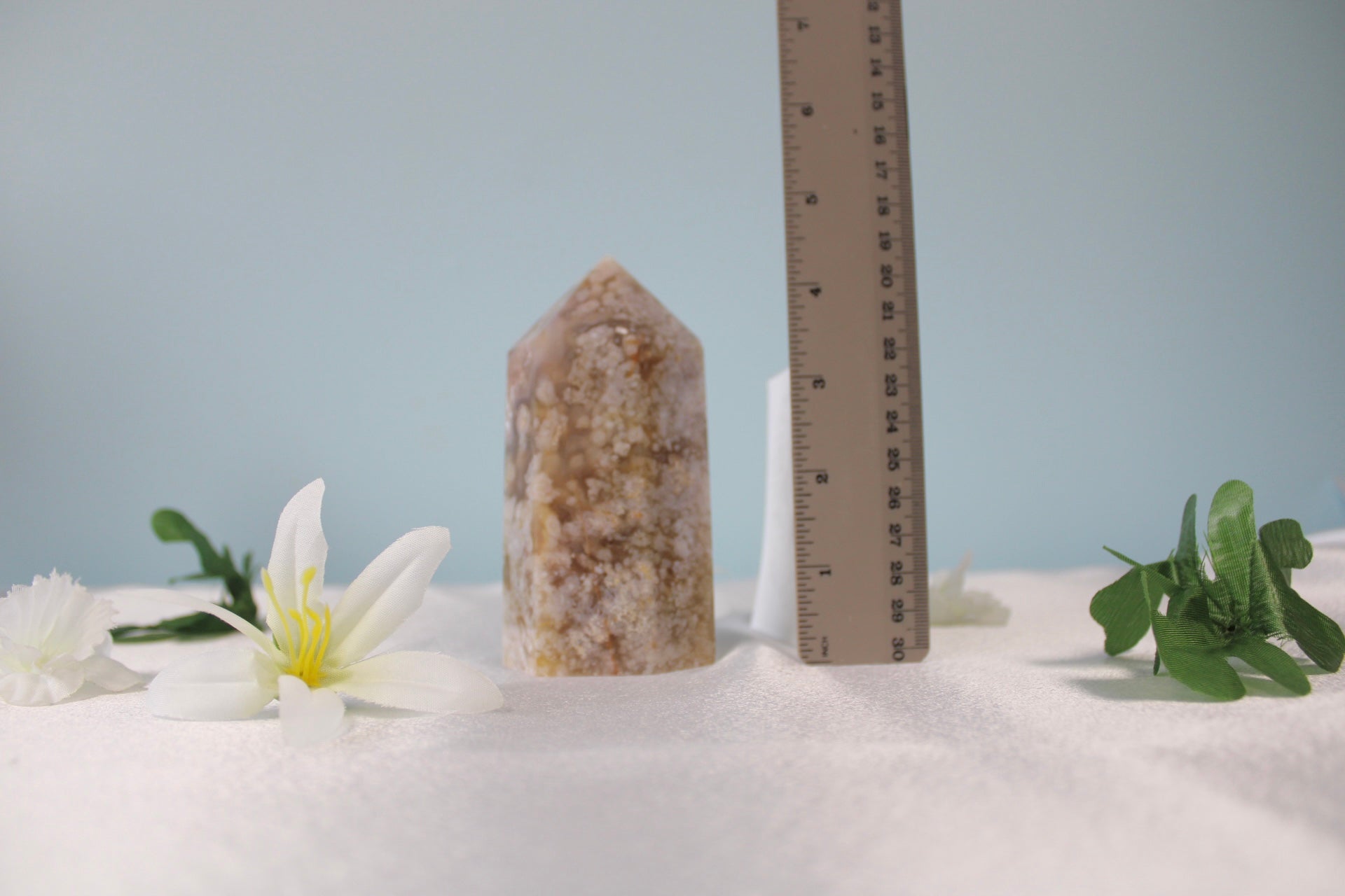 Flower Agate Crystal Tower