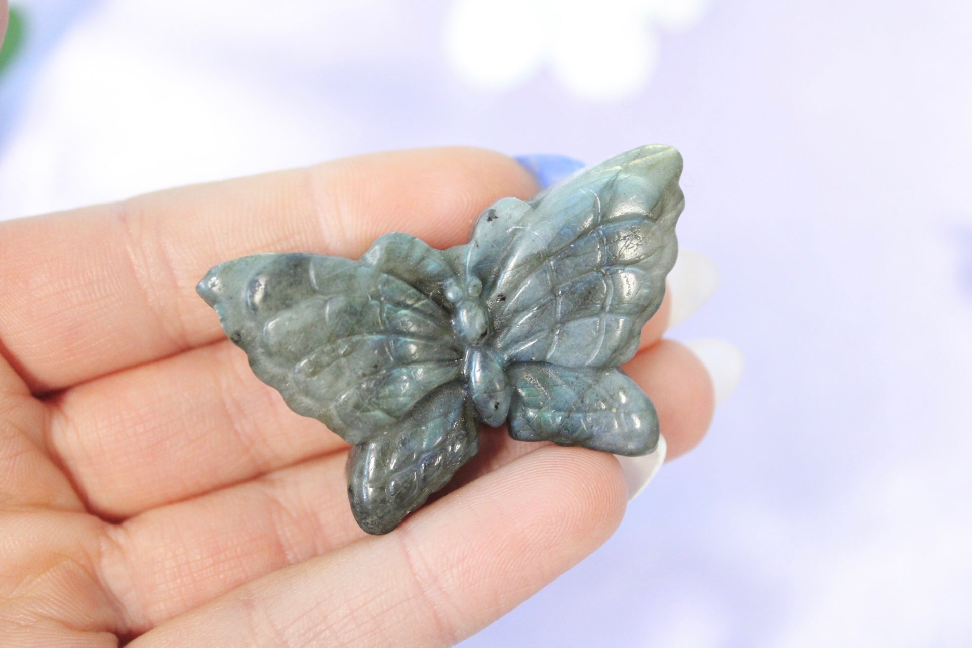Butterfly Crystal Shaped Carving