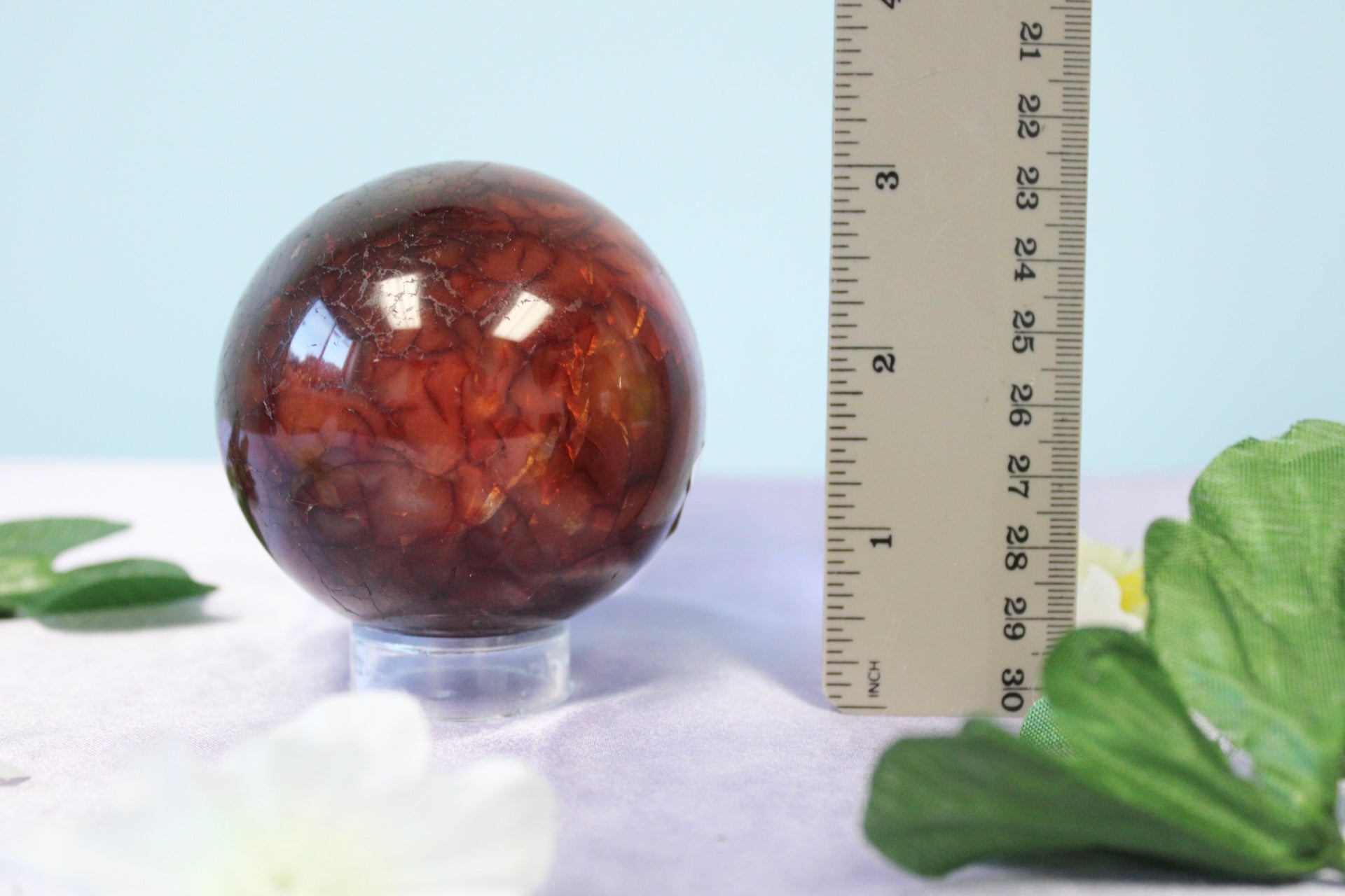Carnelian Crystal Sphere