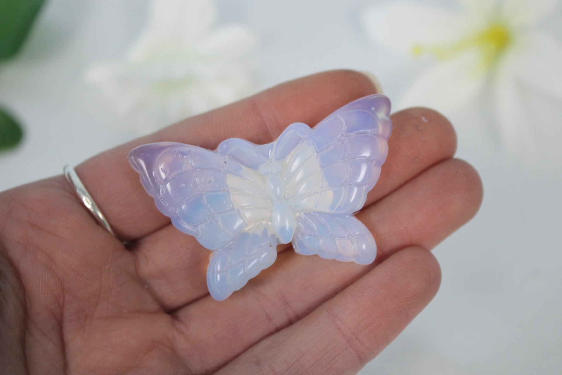 Butterfly Crystal Shaped Carving