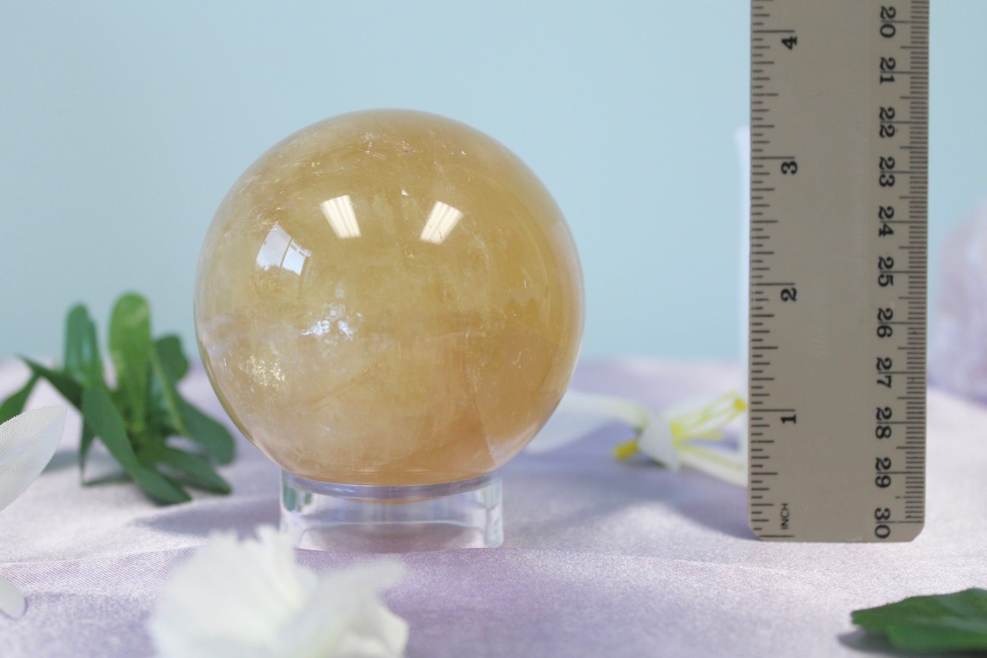 Honey Calcite Crystal Sphere