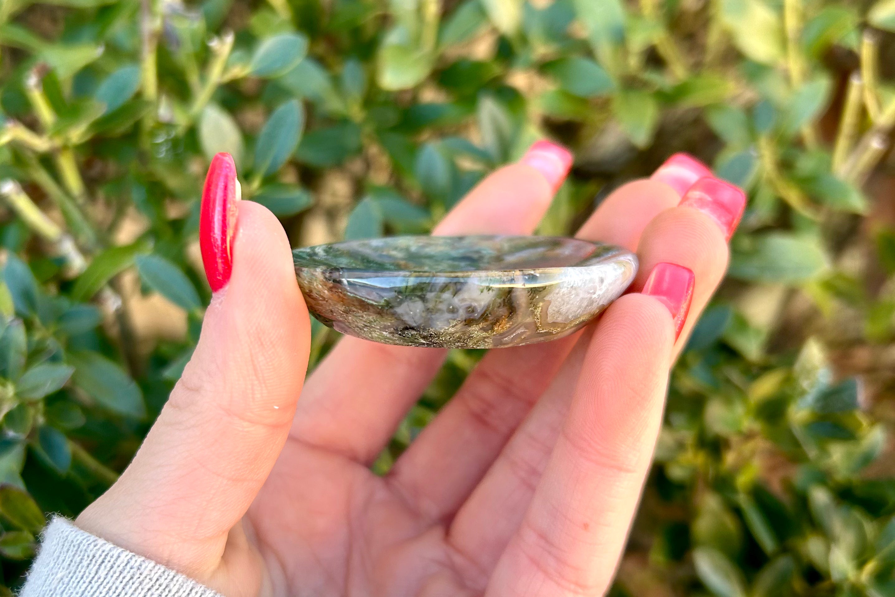 Moss Agate Crystal Bowl