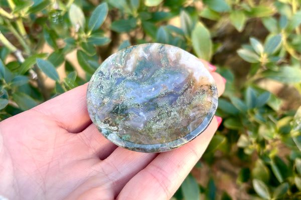 Moss Agate Crystal Bowl