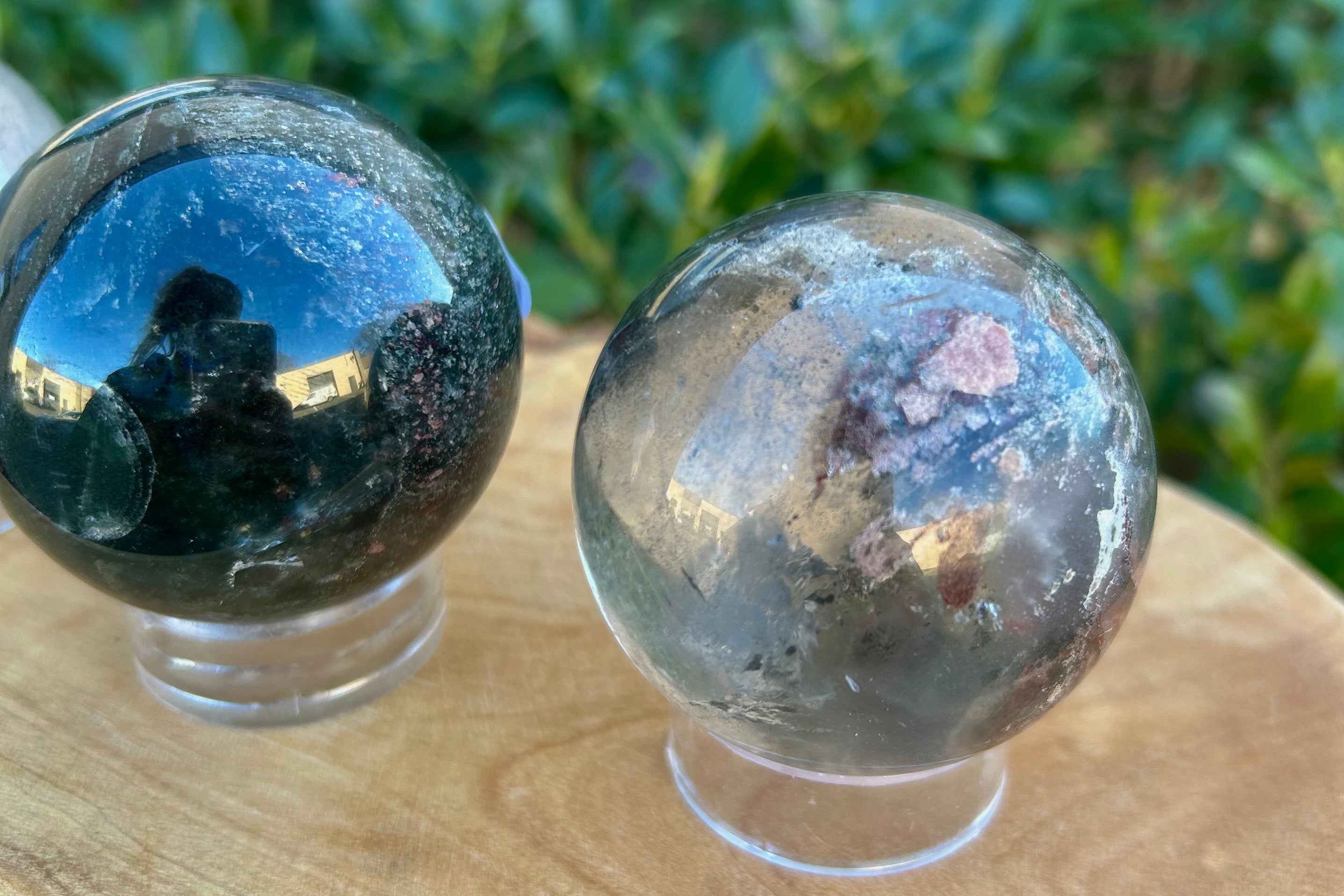 Phantom Quartz Crystal Sphere