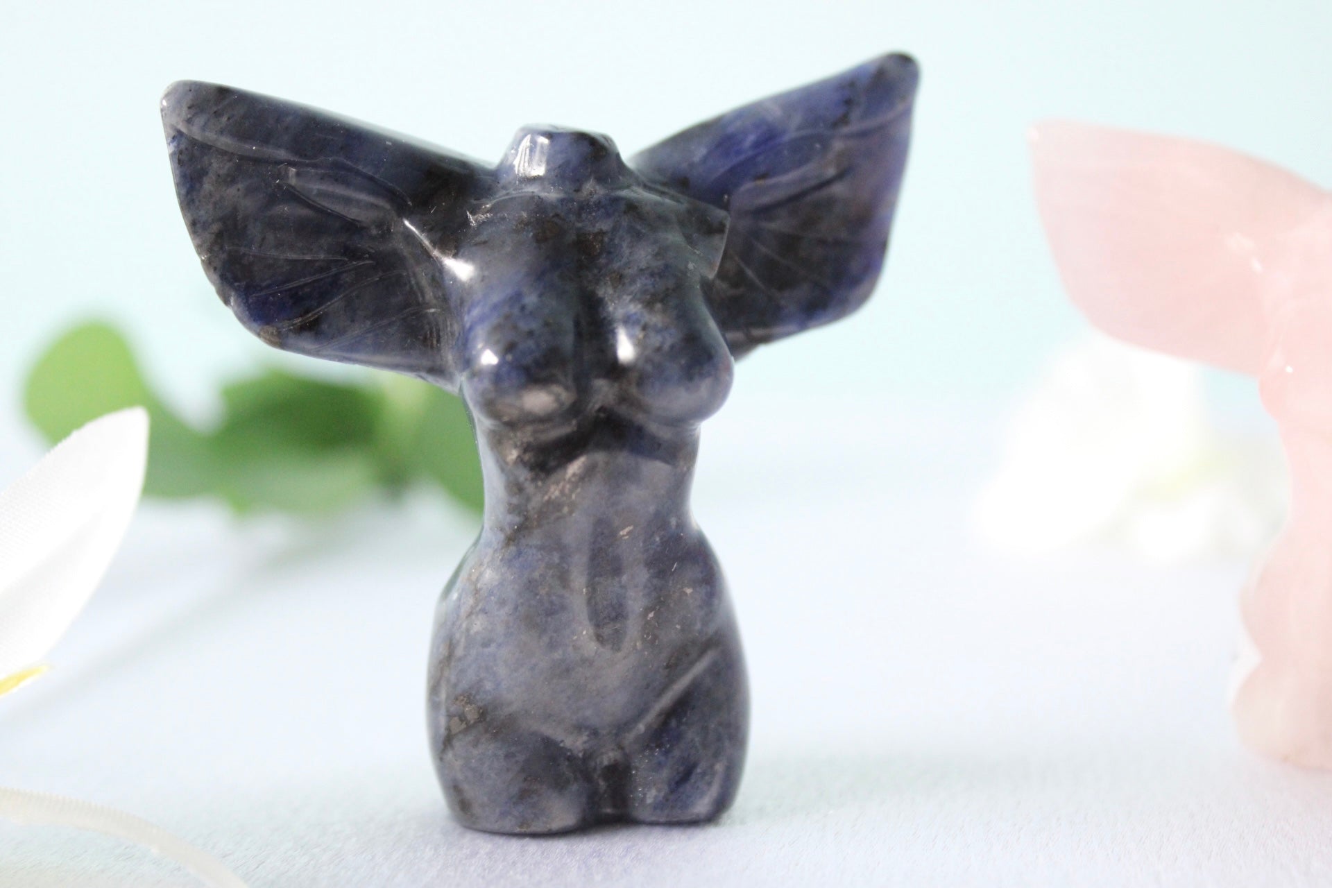 Body Crystal Carving with Angel Wings