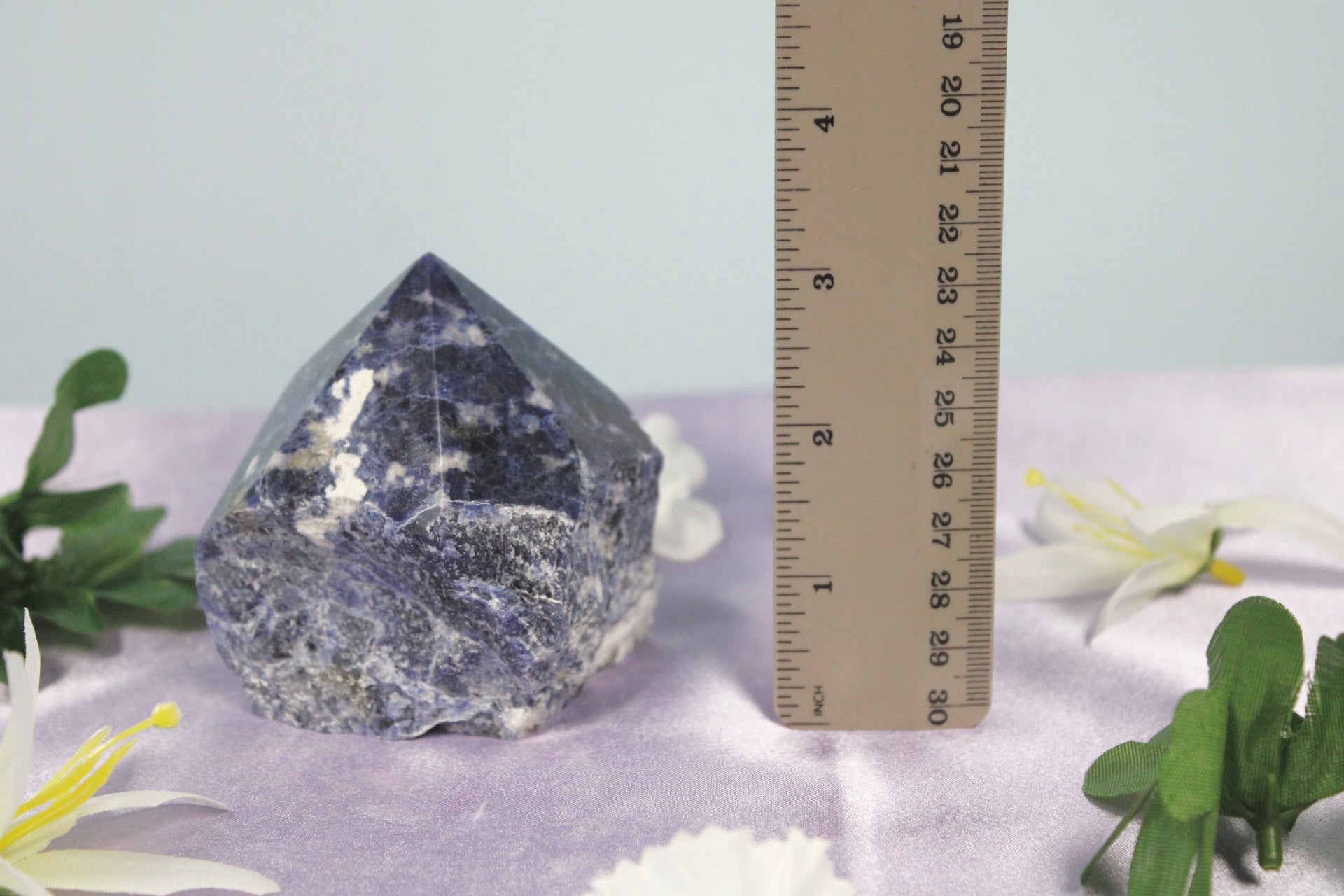 Sodalite Raw Free Form Polished Tops Standing Crystal Points