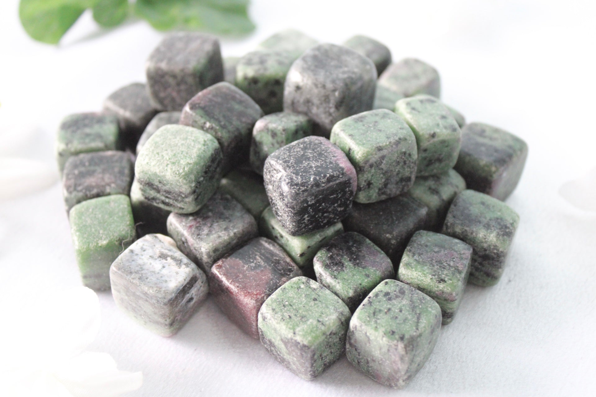 Ruby Zoisite Cubed Stones