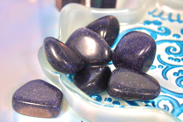 Blue Goldstone Tumblestone