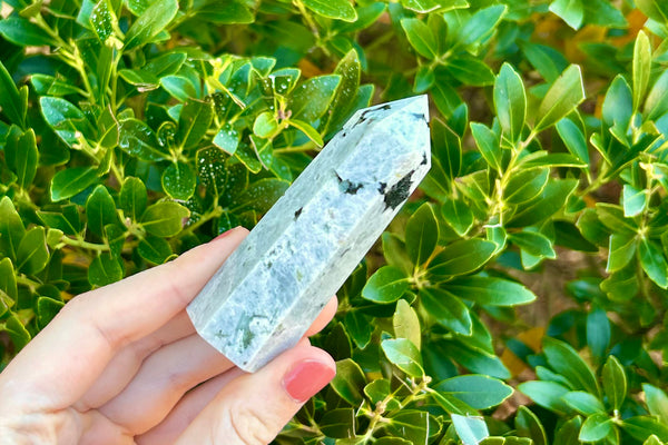 Rainbow Moonstone Point