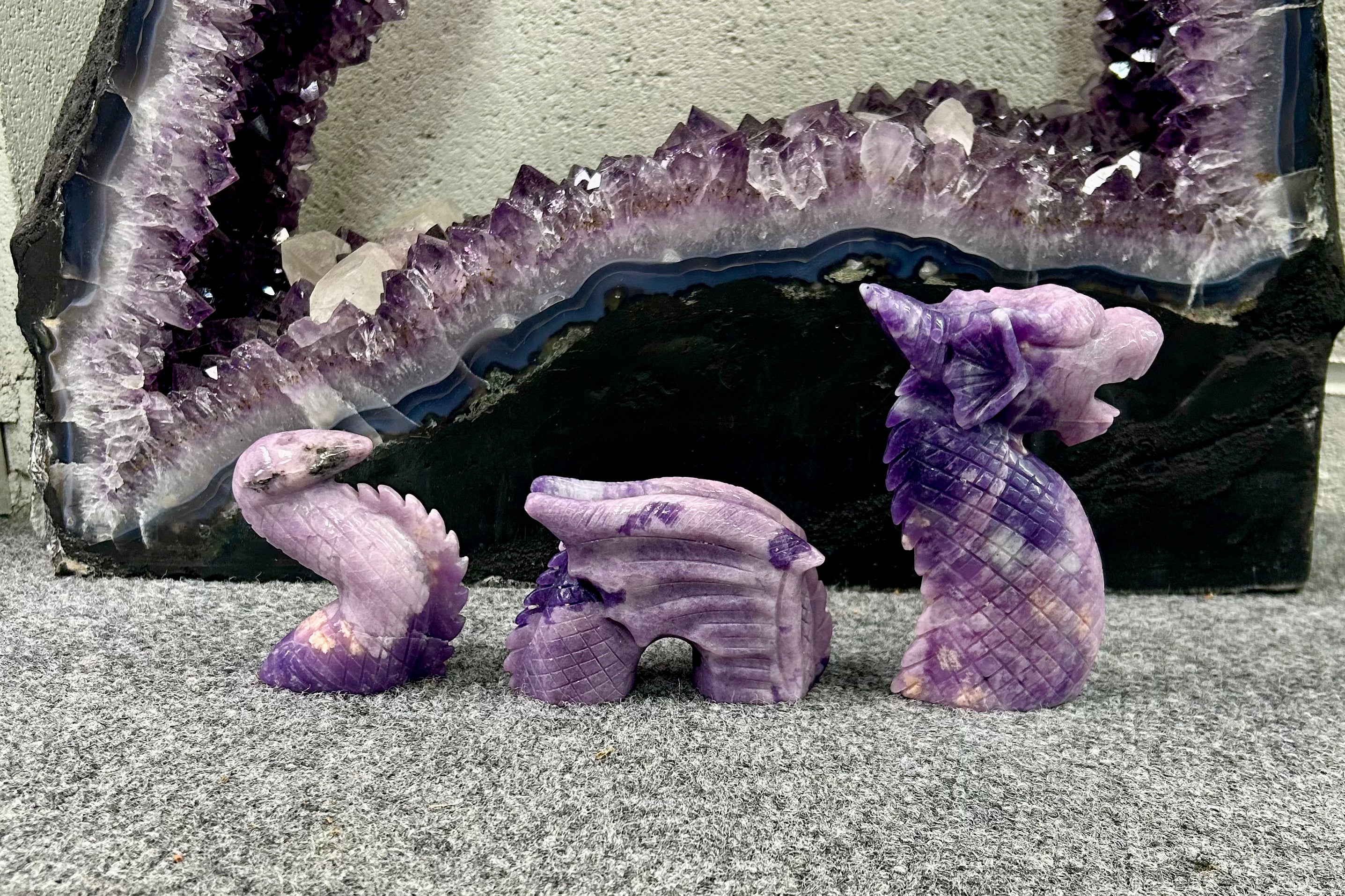 3 Piece Dragon Crystal Set