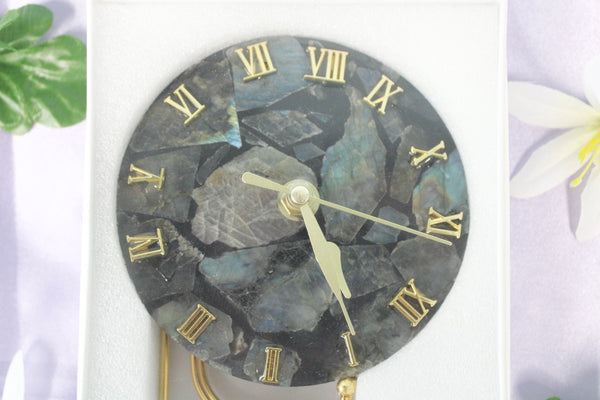 Labradorite Crystal Clock