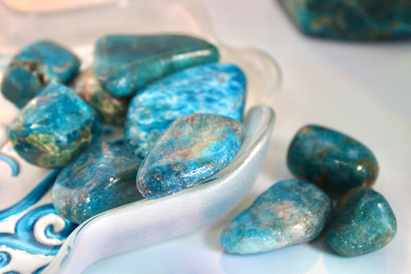 Blue Apatite Tumbled Stone