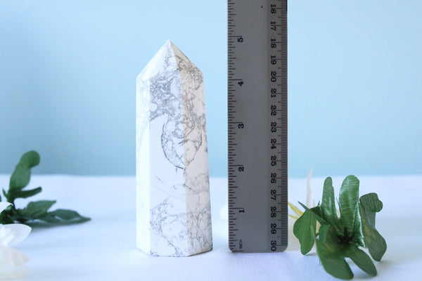 Howlite Crystal Tower