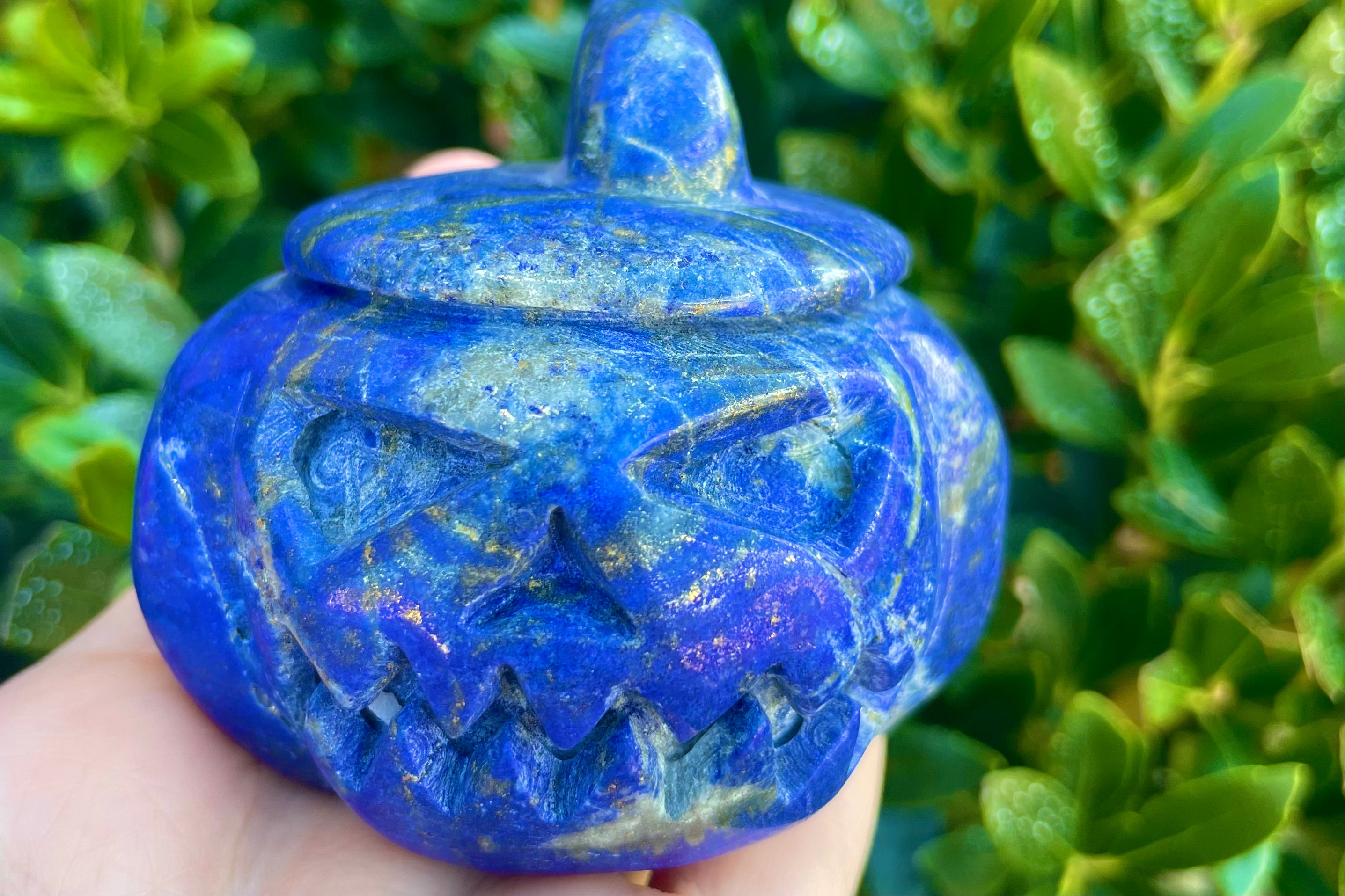 Lapis Lazuli Crystal Pumpkin Carving