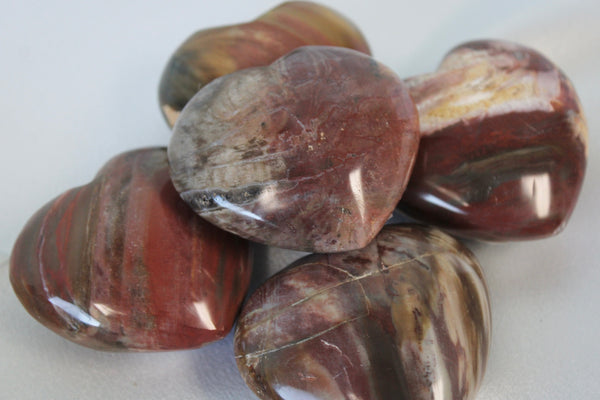 Petrified Wood Crystal Heart