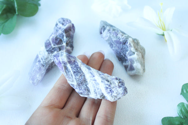 Chevron Amethyst Raw Stones