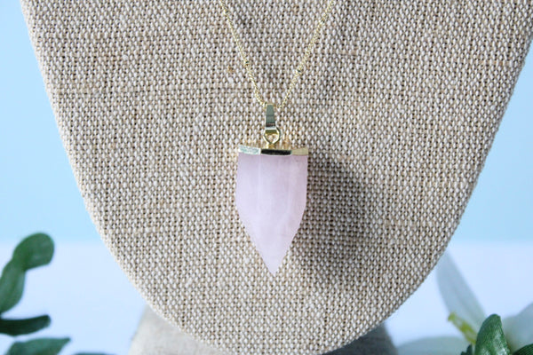 Natural Gemstone Crystal Pendant Necklace Raw