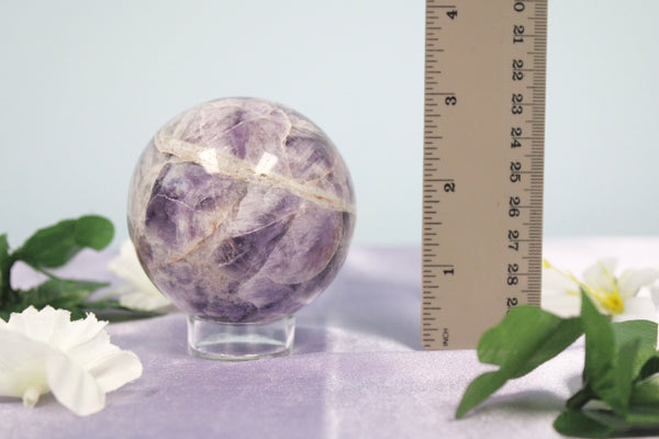 Chevron Amethyst Crystal Sphere