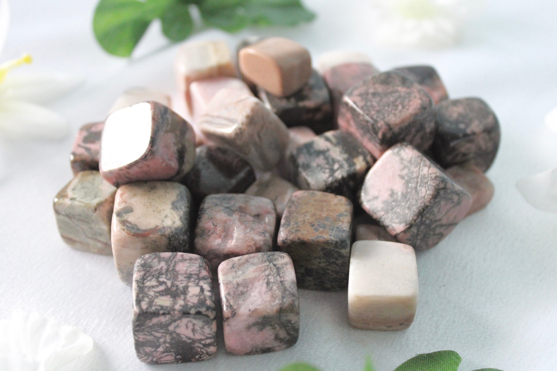 Rhodonite Cubed Stones
