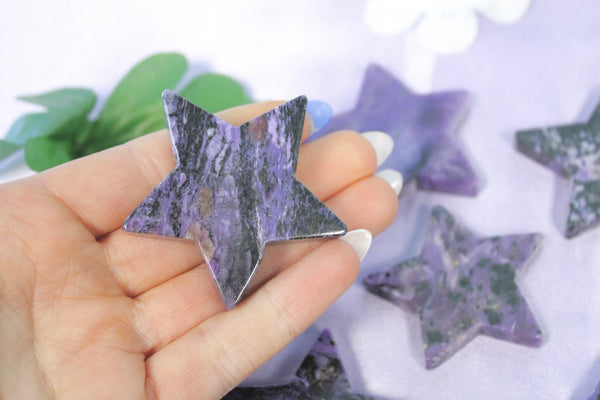 Charoite Crystal Stars