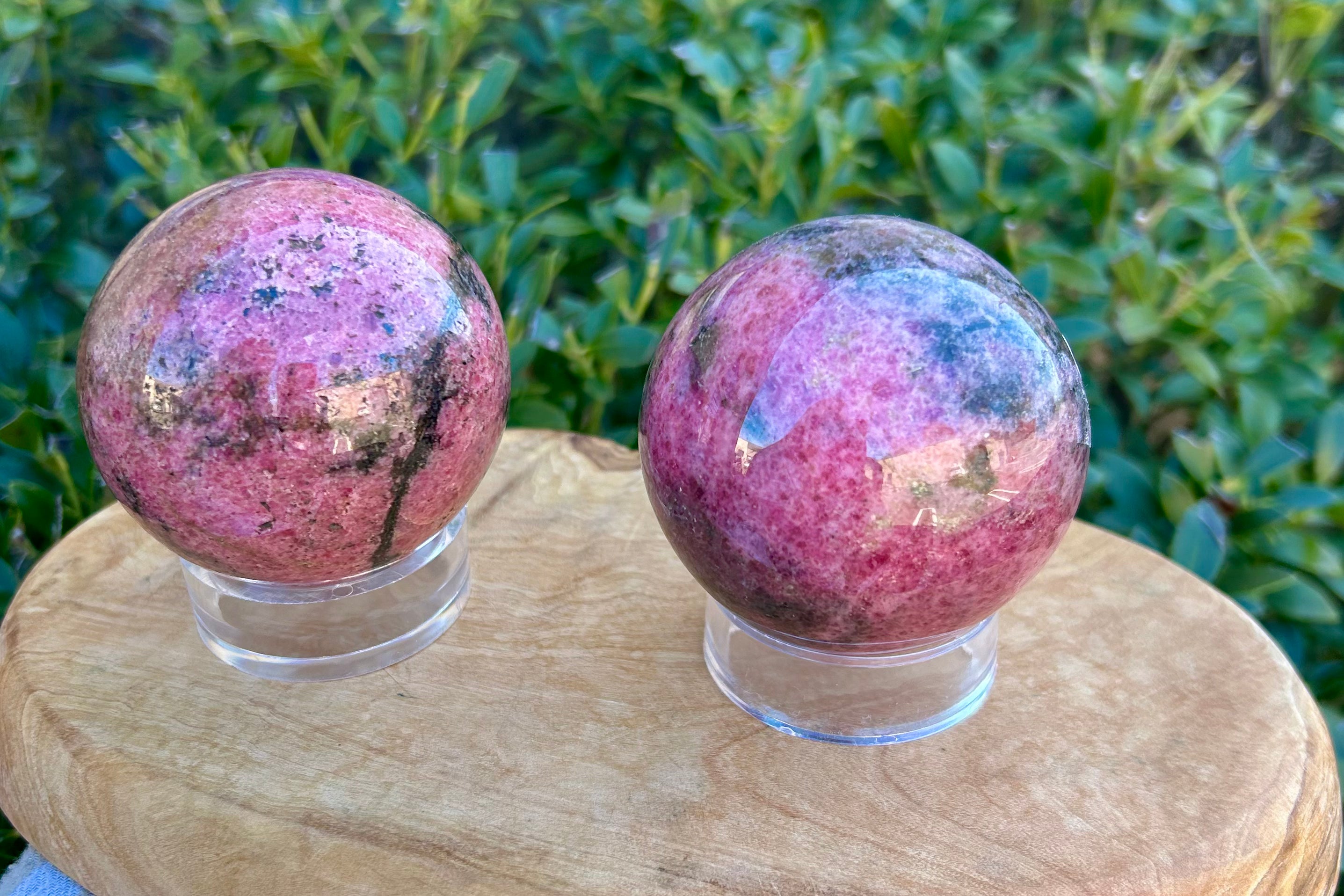 Rhodonite Crystal Spheres