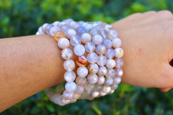 Flower Agate Crystal Bracelet