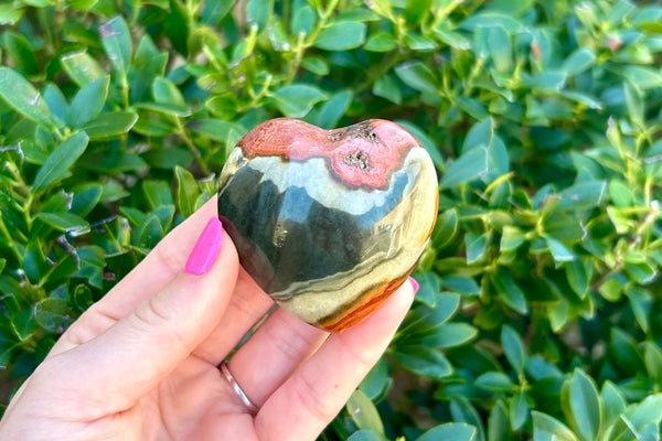 Polychrome Jasper Crystal Heart