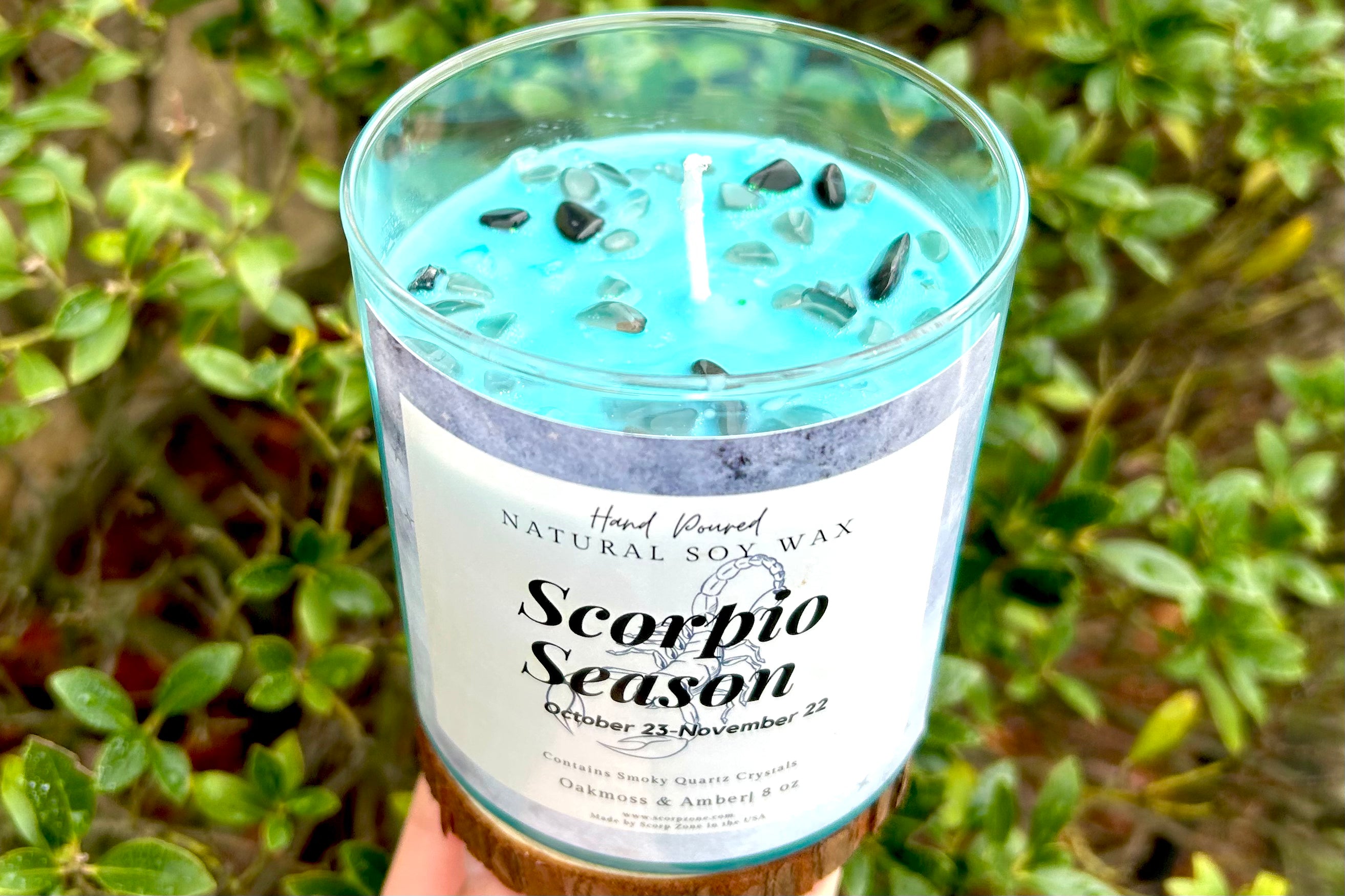 Scorpio Season Crystal Soy Wax Candle by Scorp Zone