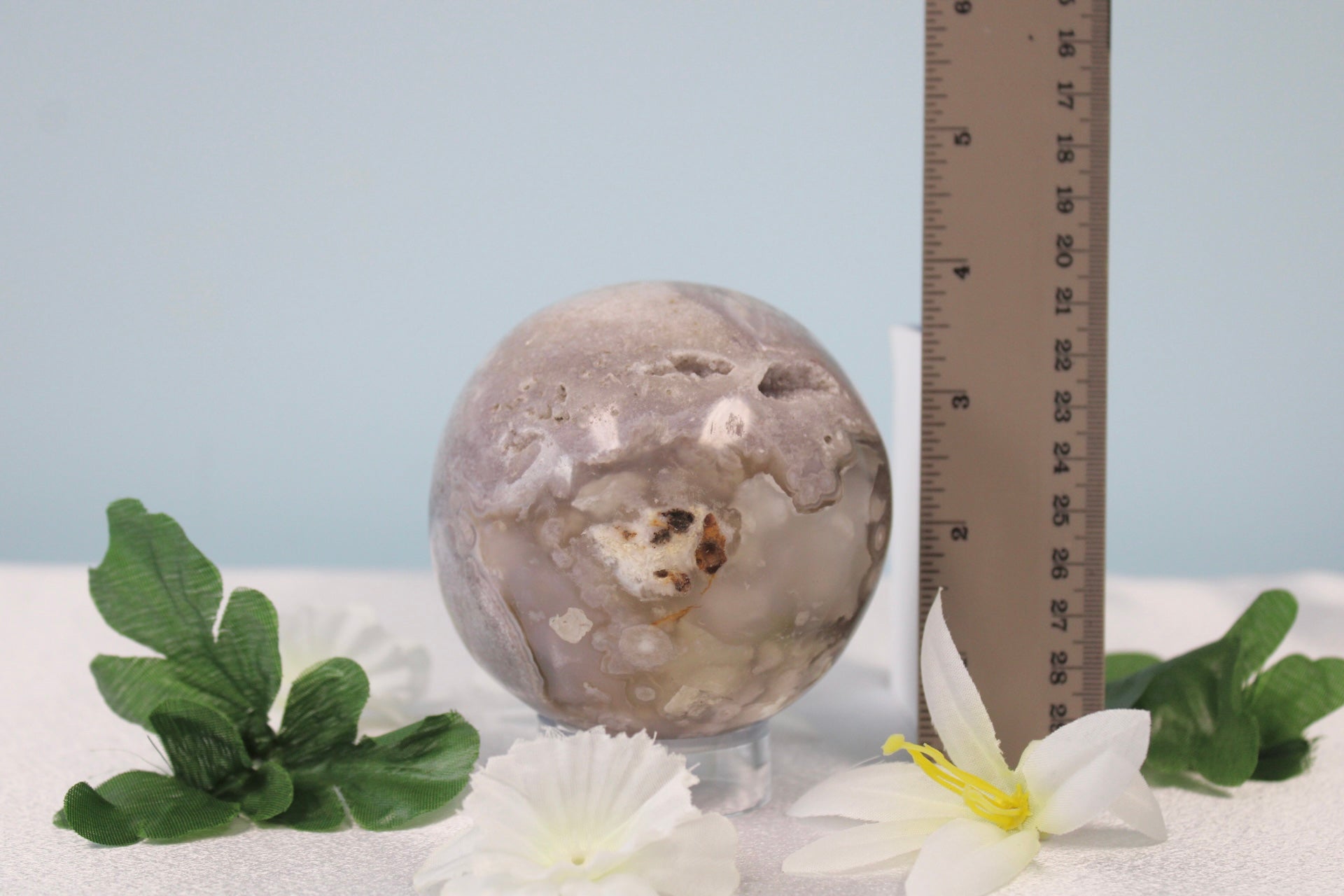 Flower Agate Crystal Sphere