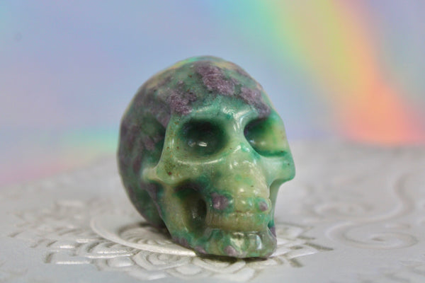 Ruby Fuchsite Crystal Skull