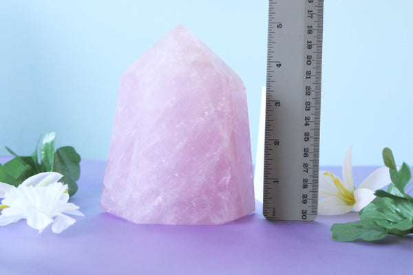 Rose Quartz Pointed Tower