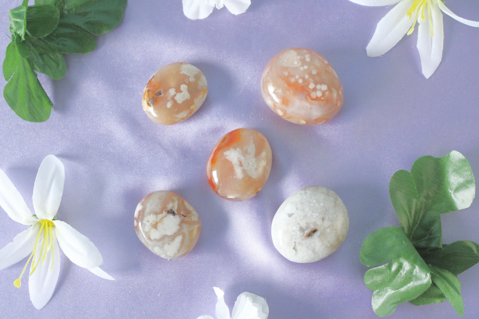 Flower Agate Oval